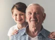 Grandfather with his young grandson