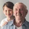 Grandfather with his young grandson
